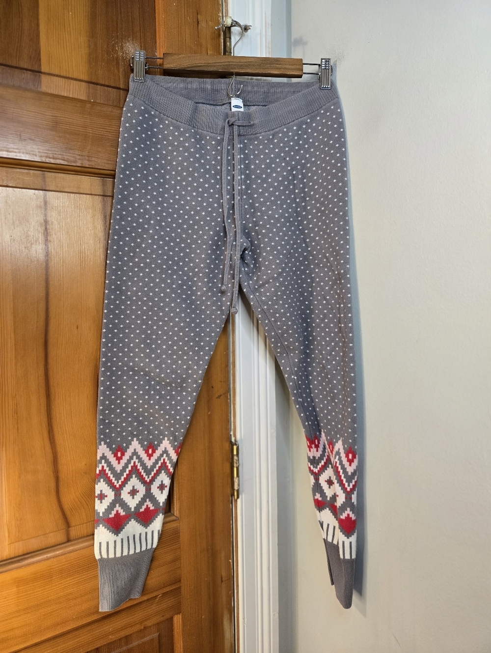 Old Navy Gray Fair Isle Thick Sleep Pants Sz Small